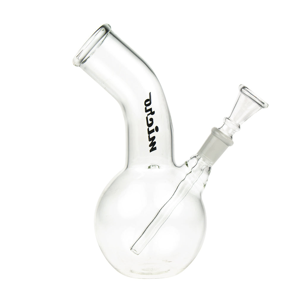 Micro Bong with Bubble Base and Bent Neck - Right Side View