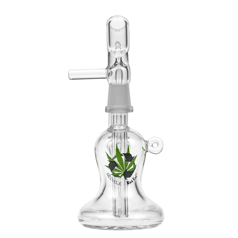Black Leaf - Portable Bubbler with Inline Hole Diffuser - Front view