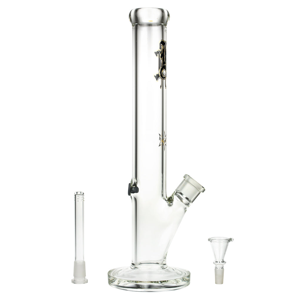Black Leaf 7mm Straight Bong | 40 cm - Downstem and Bowl Included