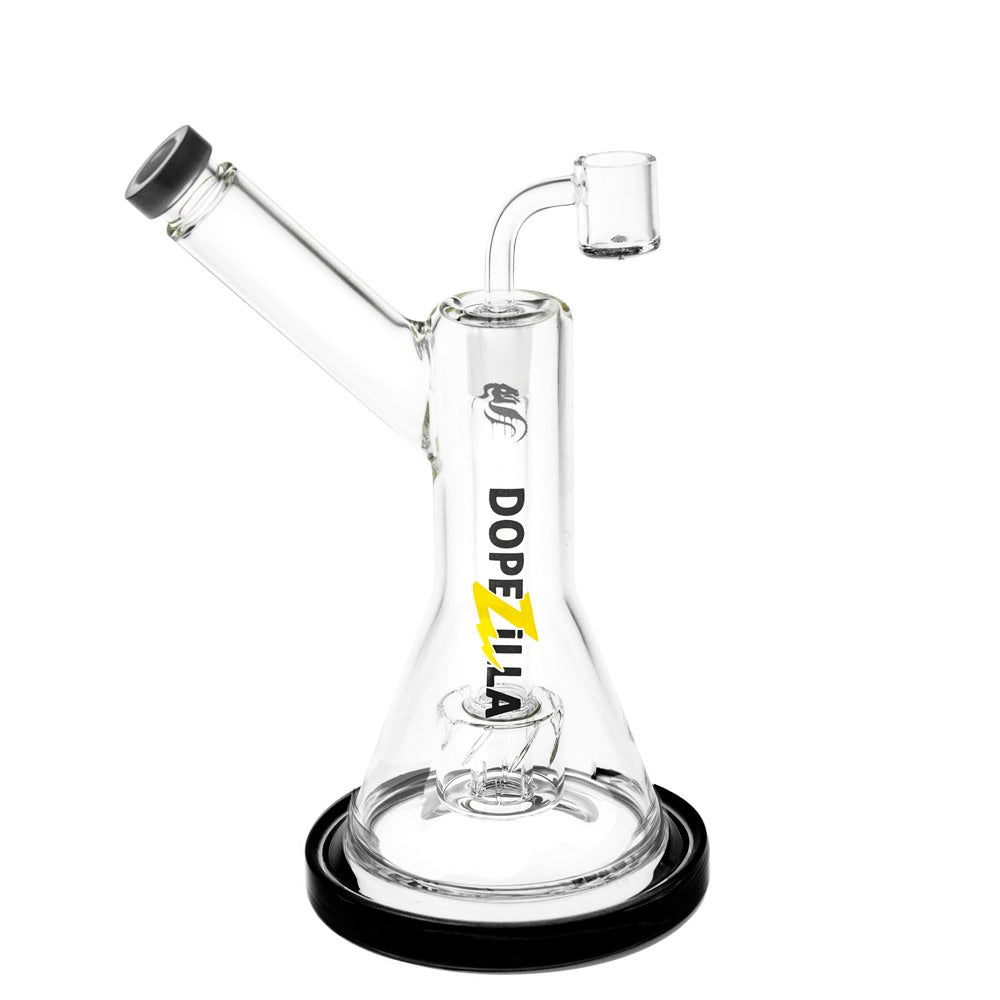 Dopezilla Glass Basilisk Dab Rig | 9 Inches | Black | side view 1