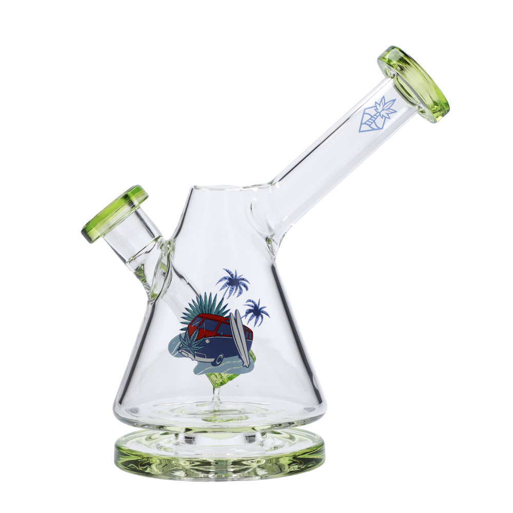 Cabana Cannabis Co. Beaker Base Bong with Circular Foot | Green | without banger