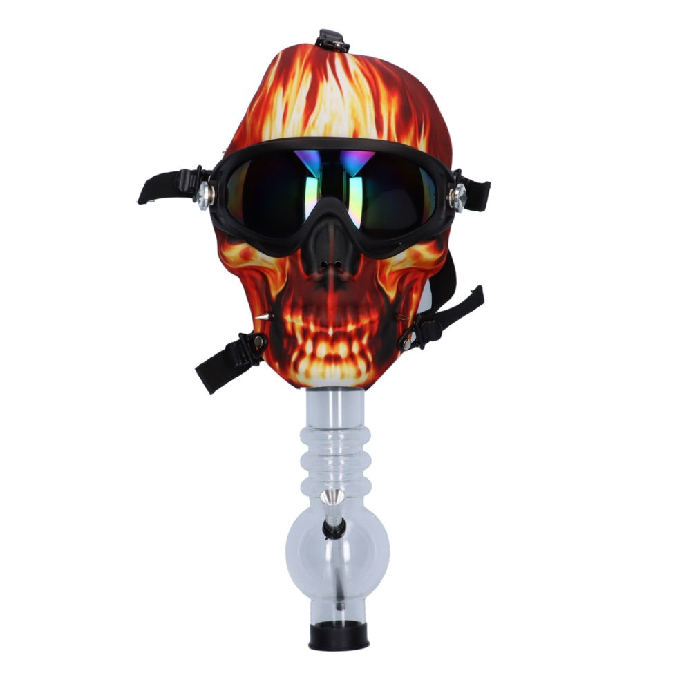 Silicone Skull Face Gas Mask Bong with Acrylic Tube | Random | mask 2
