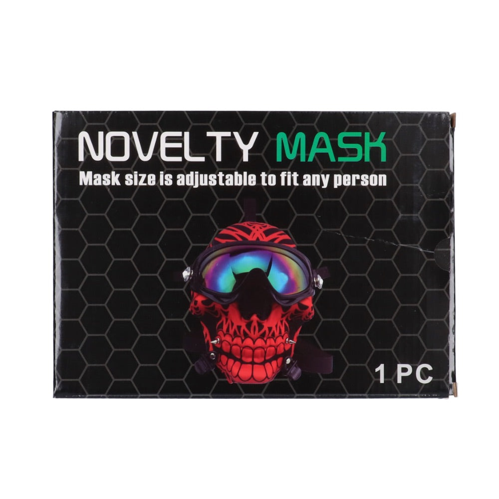 Silicone Skull Face Gas Mask Bong with Acrylic Tube | Random | box mask 4