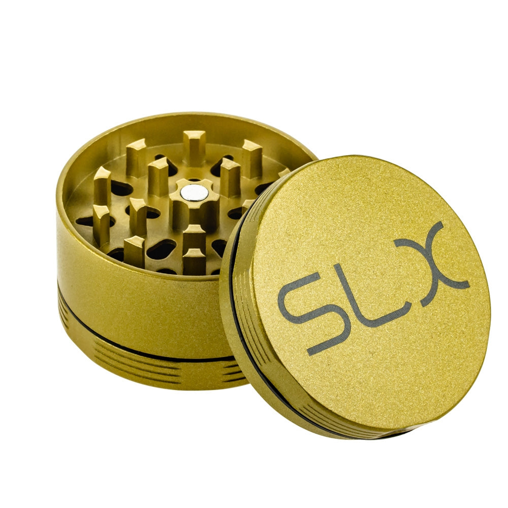 SLX Aluminum Non-Stick Herb Grinder | 4-Part | 2 Inch | Yellow