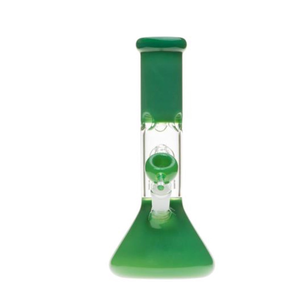 Dopezilla Hedorah Beaker Base Ice Bong | Milky Jade | front view