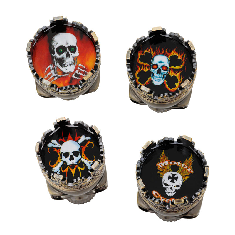 King Skull - Metal Herb Grinder - 3-part - various designs