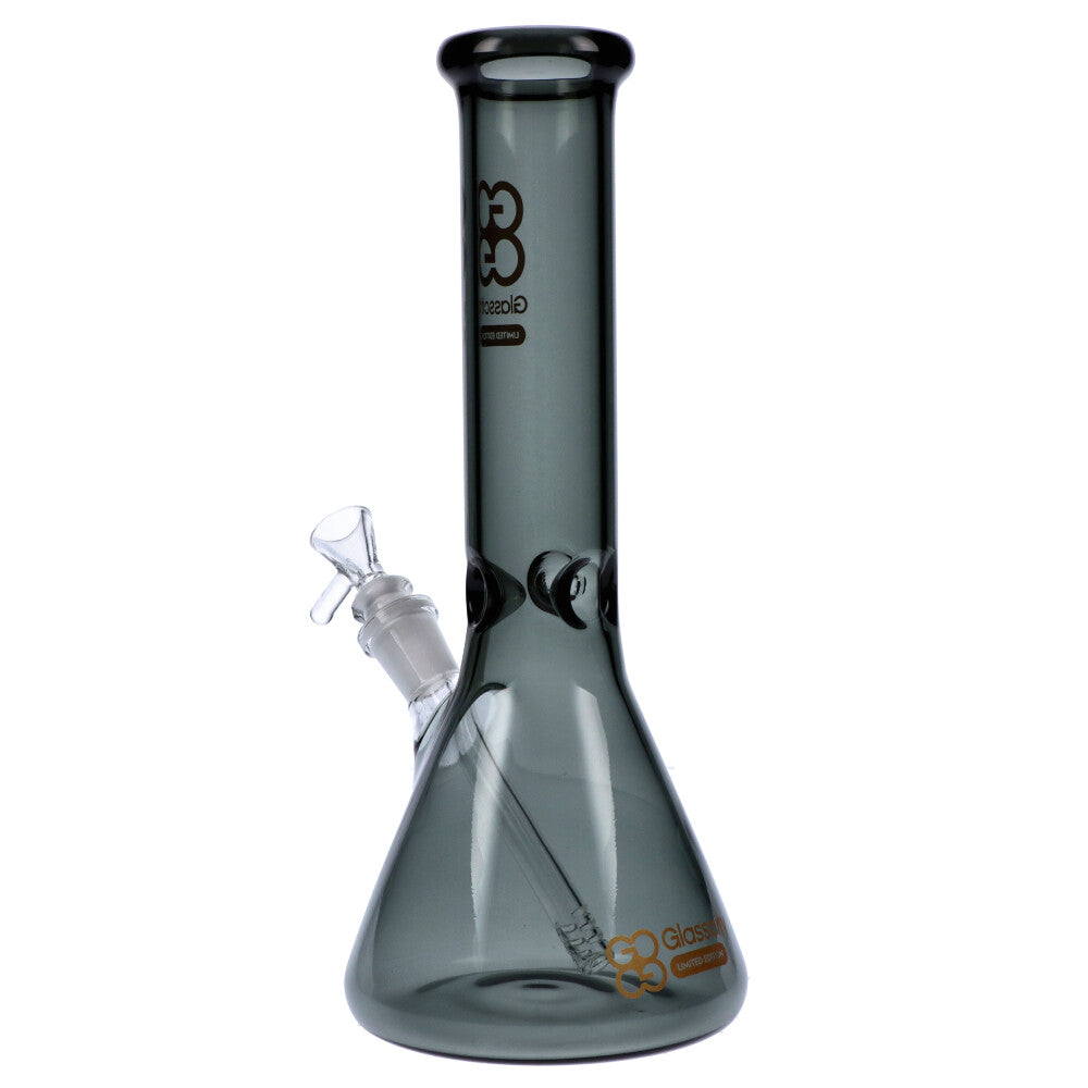 Glasscity Limited Edition Glass Beaker Ice Bong | Black | Small | side view 3