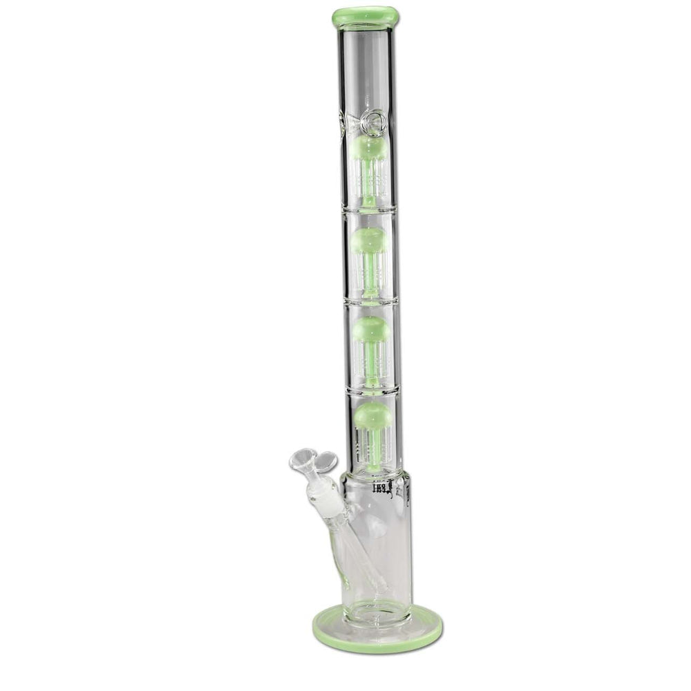 Black Leaf The Skyscraper 4 Tree Perc Ice Bong | Milky Green