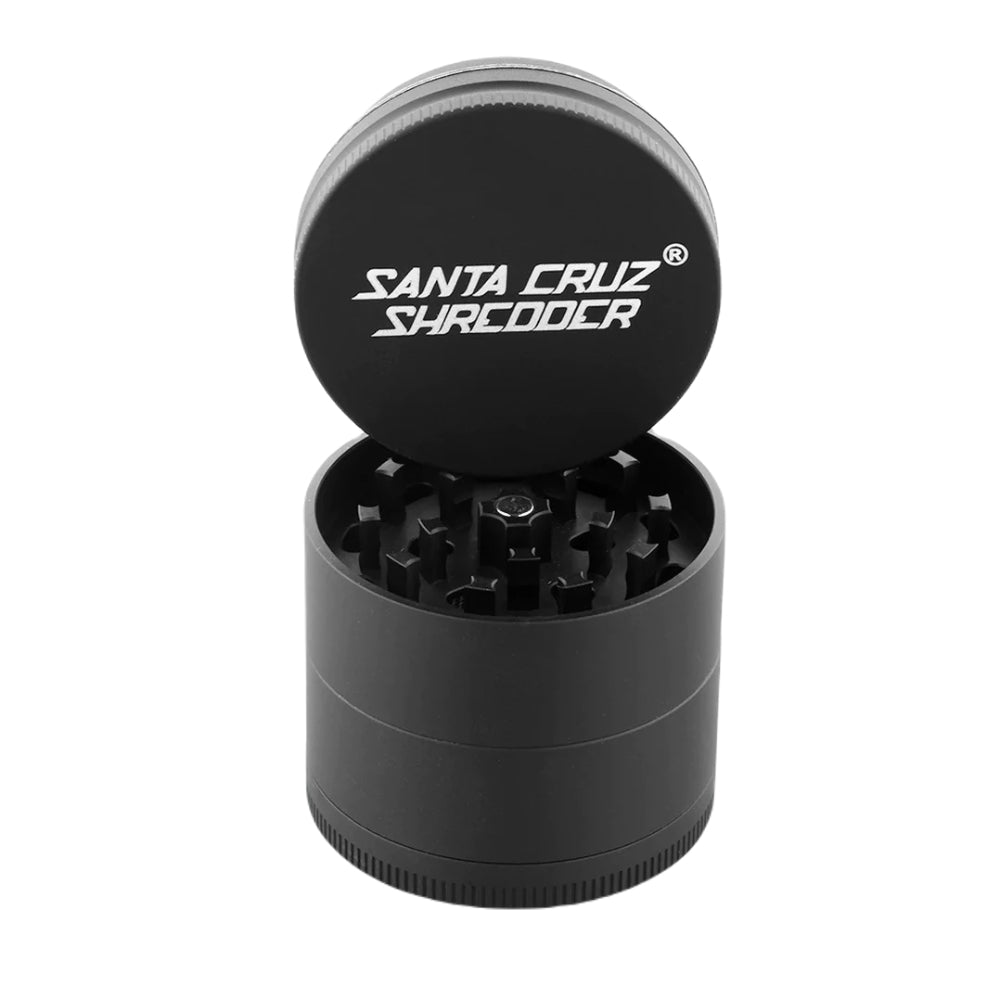 Santa Cruz Shredder Aluminum Herb Grinder | Large | 4-Part | Black