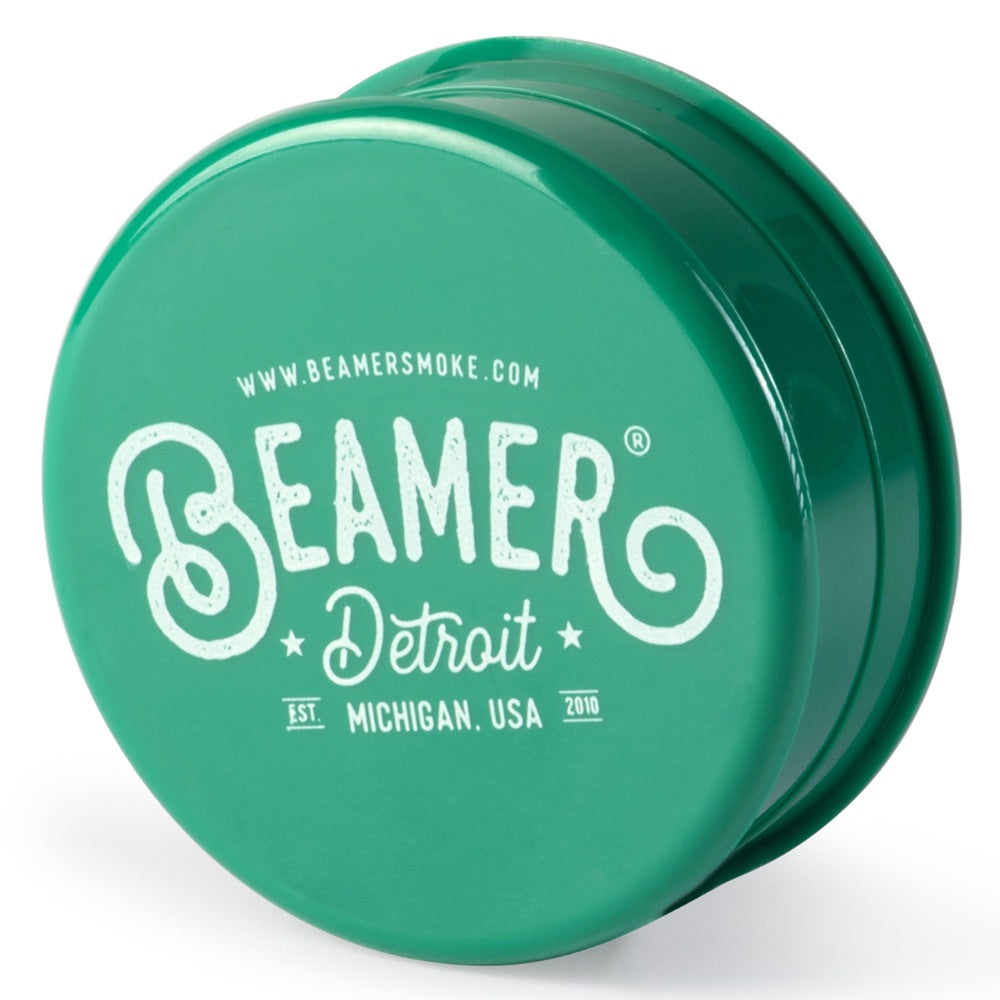 Beamer 63mm Detroit Logo Design Virgin Acrylic Grinder | green