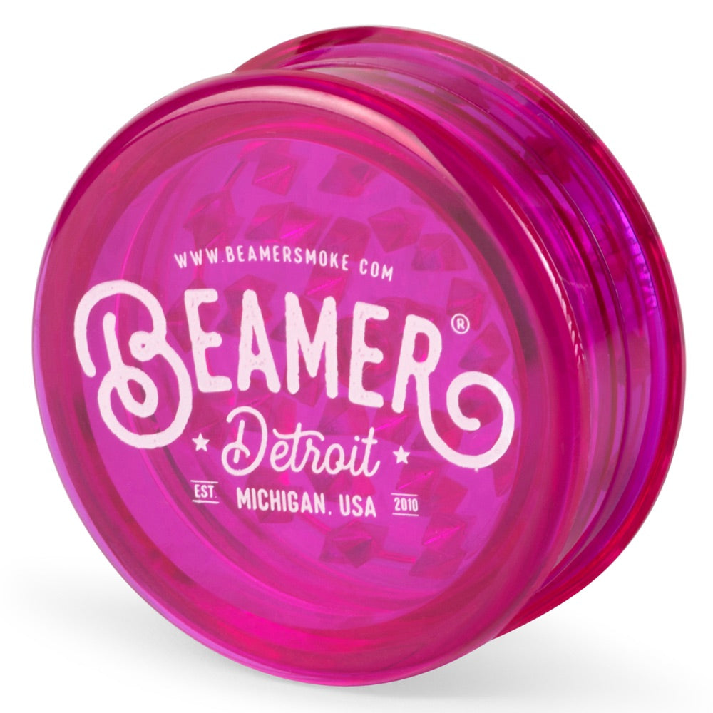 Beamer 90mm Detroit Logo Design Virgin Acrylic Grinder | purple