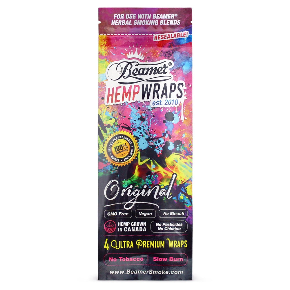 Beamer Vegan Hemp Wraps | 4 Pack | Original