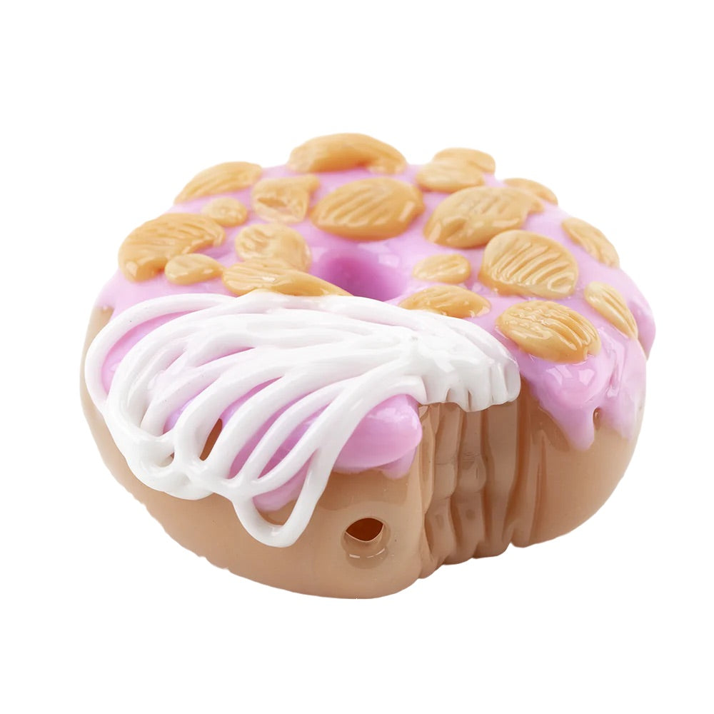 Empire Glassworks Pink Donut Pipe | side view 2