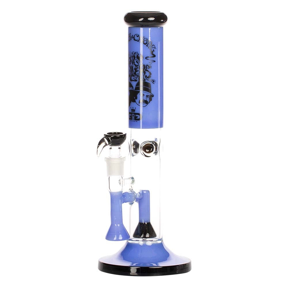 Grace Glass Cheech & Chong High Rollers Straight Tube Percolator Bong | Orange | side view 1