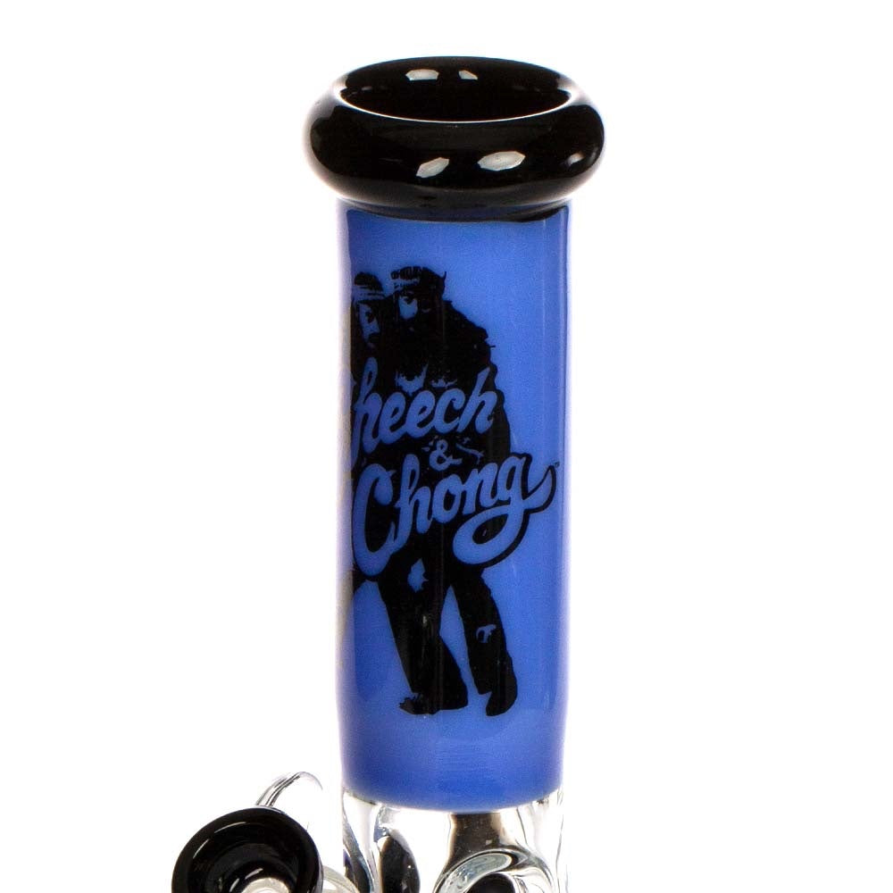Grace Glass Cheech & Chong Beaker Base Bong | Blue | stem view