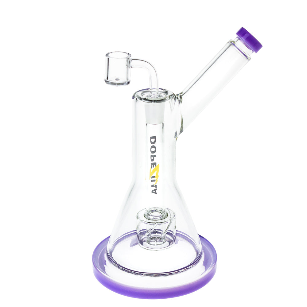 Dopezilla Glass Basilisk Dab Rig | 9 Inches | Purple | side view 2