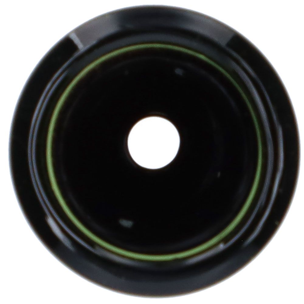 Glass Herb Bowl with Colored Rim | 14.5mm | Milky Green | Top view