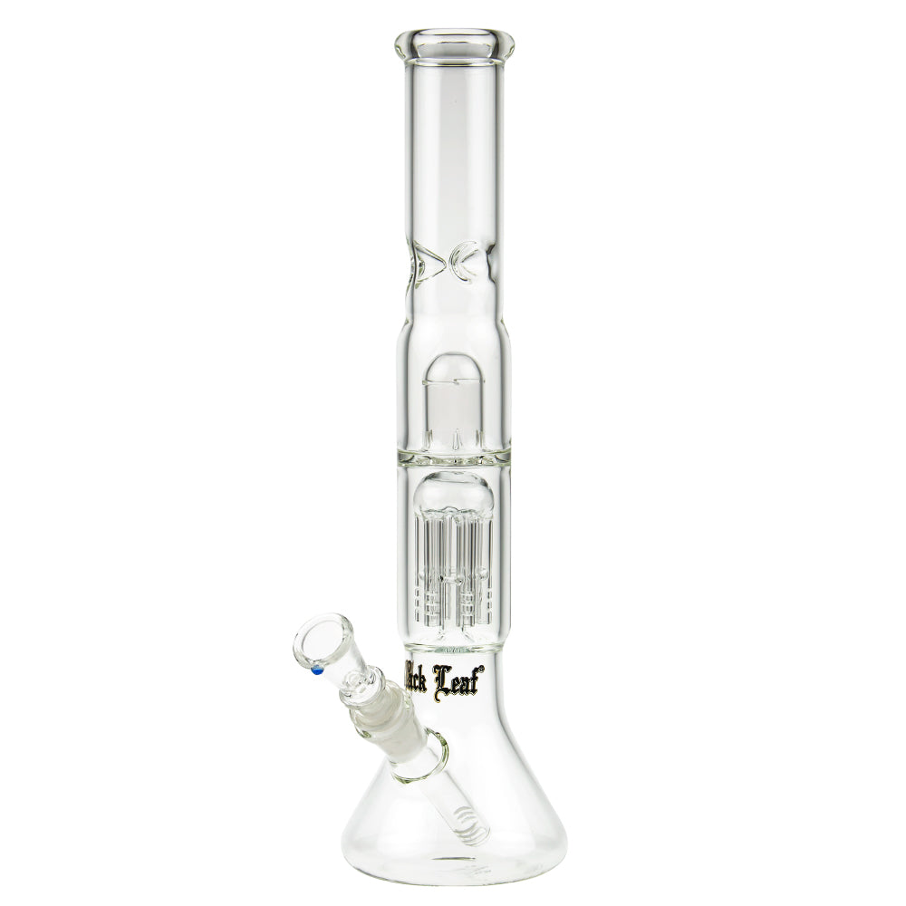 Black Leaf ELITE Beaker Base 6-Arm Perc Ice Bong | No Carb Hole - Side View 2