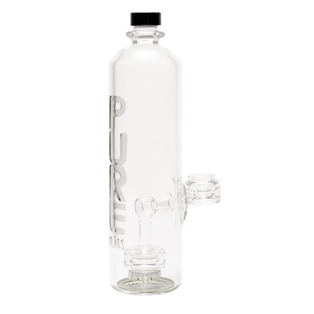 Pure Glass Hydro Guard Water Bottle Bong with Mini Jellyfish Perc | side view 4
