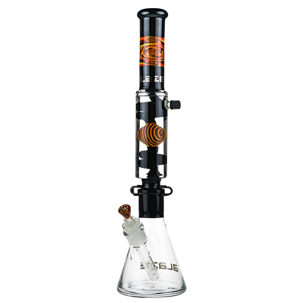 Blaze Glass - Complete Mix and Match Kit - Liquid Cooling Spiral Bong - Black and Orange