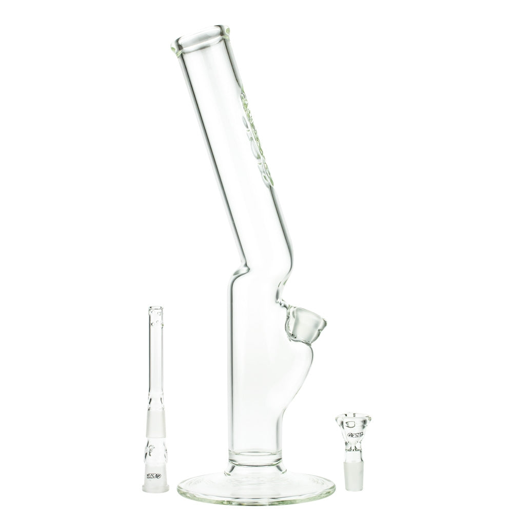 G-Spot Glass Blitz Bong with Flame Polished Logo | 40cm - Diffuser Downstem and Herb Bowl Included