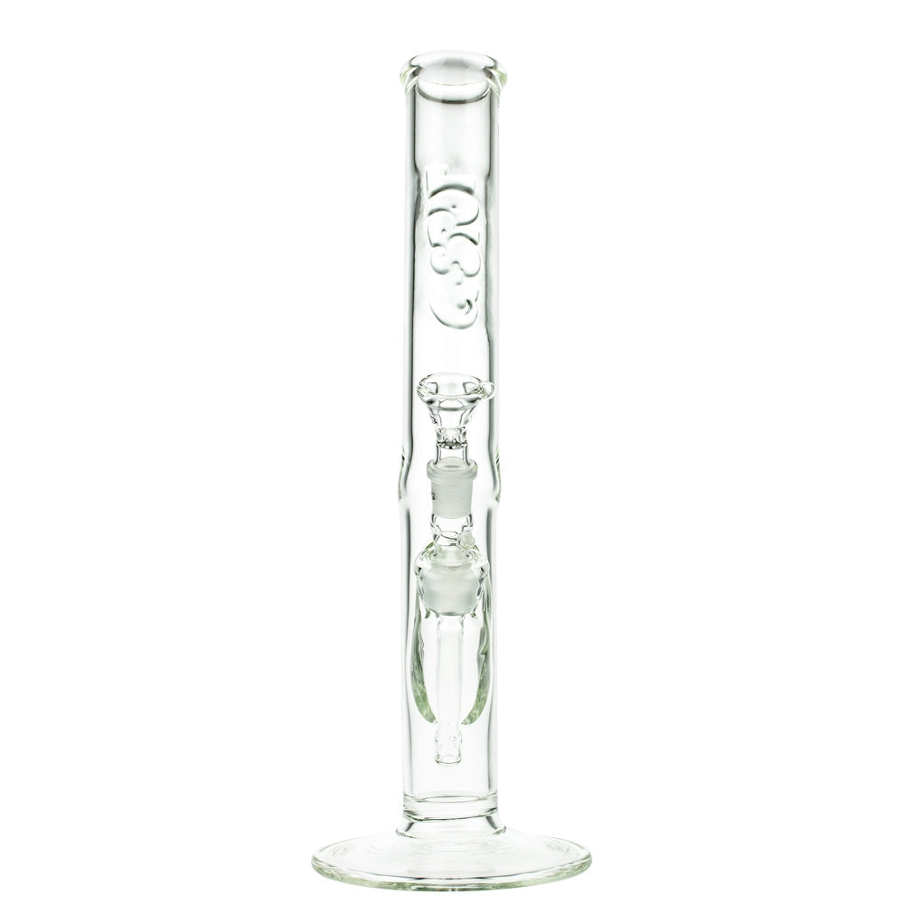 G-Spot Glass Blitz Bong with Flame Polished Logo | 40cm - Front View