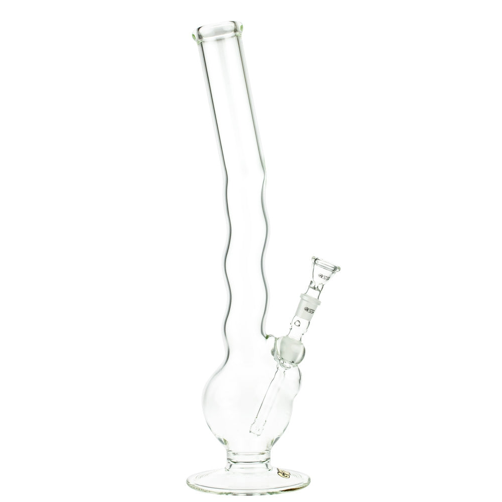 G-Spot Glass Wave Bong with Real Gold Logo | 50 cm - Side View 4