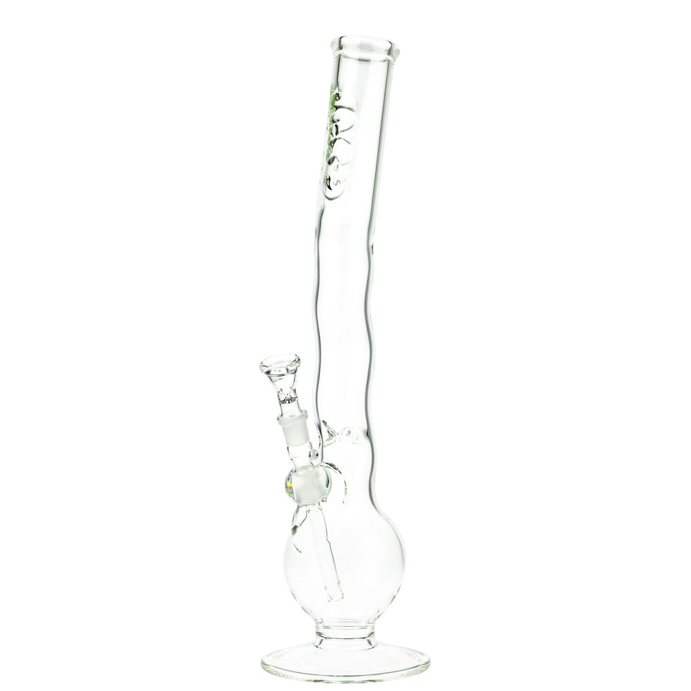 G-Spot Glass Wave Ice Bong with Flame Polished Logo | 50cm - Side View 2