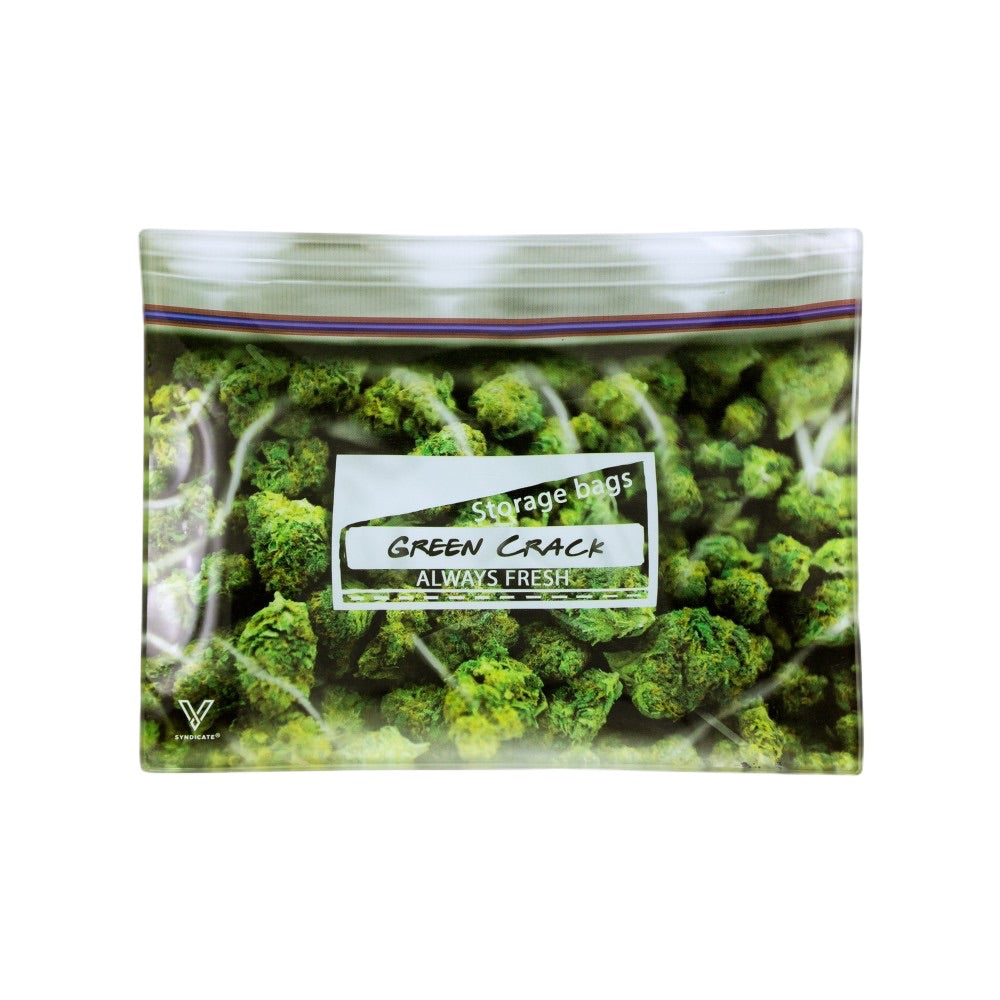 V Syndicate Small Glass Rolling Tray | Pound Bag