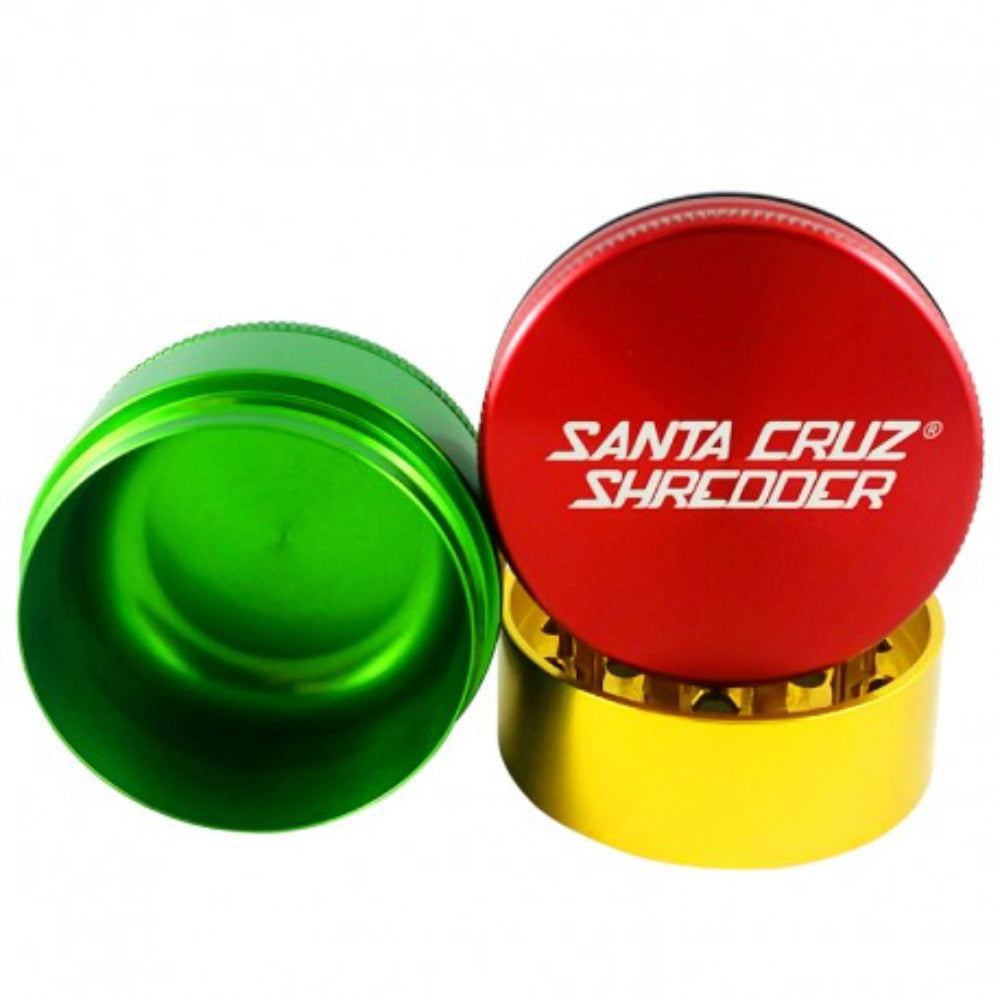 Santa Cruz Shredder Aluminum Herb Grinder | Large | 3-Part | Rasta