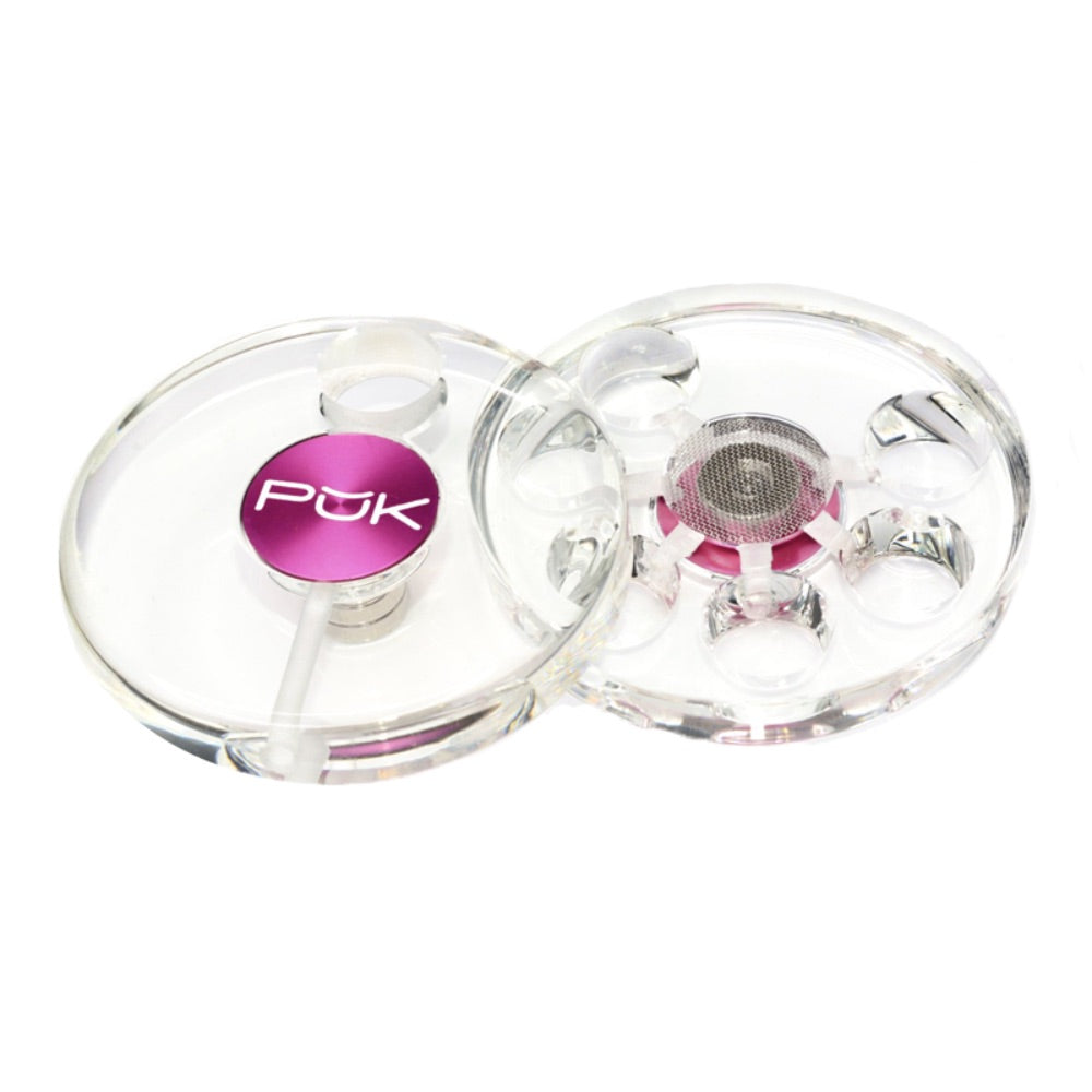 PUK Six-Chamber Pipe | Glass | Magenta