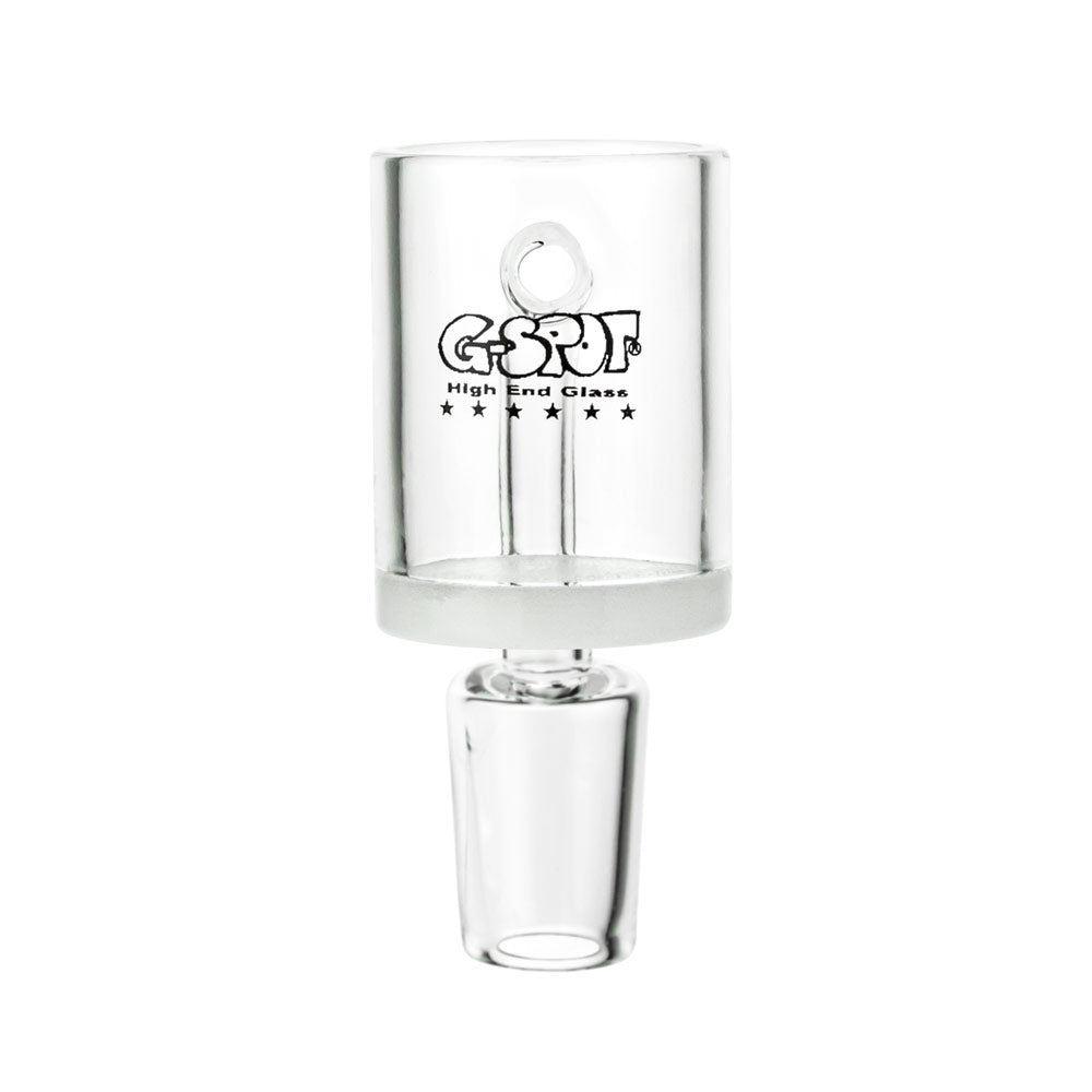 G-Spot Glass Male Quartz Banger with Sintered Base 45 degrees angle | 14.5mm - Front View