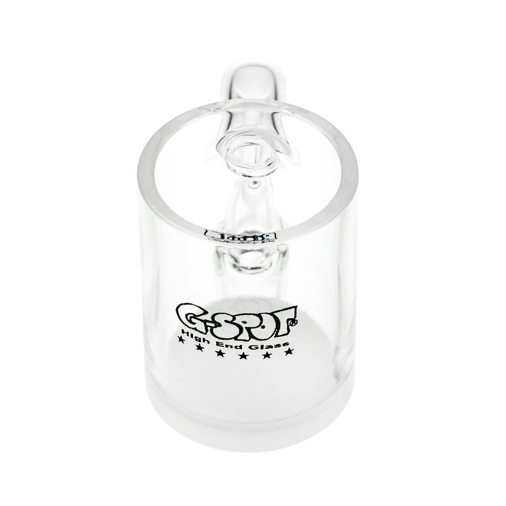 G-Spot Glass Male Quartz Banger with Sintered Base 45 degrees angle | 14.5mm - Front View