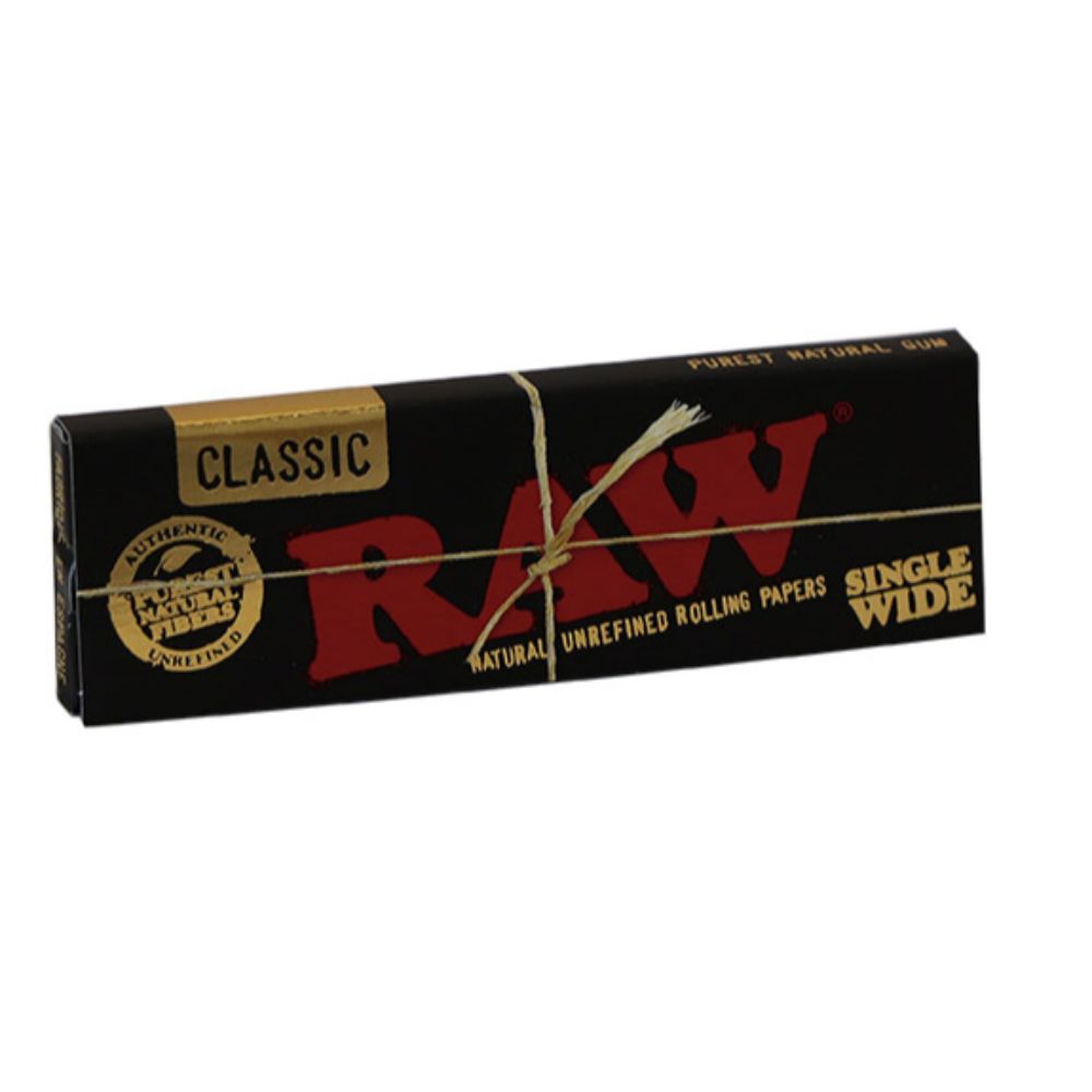 RAW Black Single Wide Single Window Rolling Papers