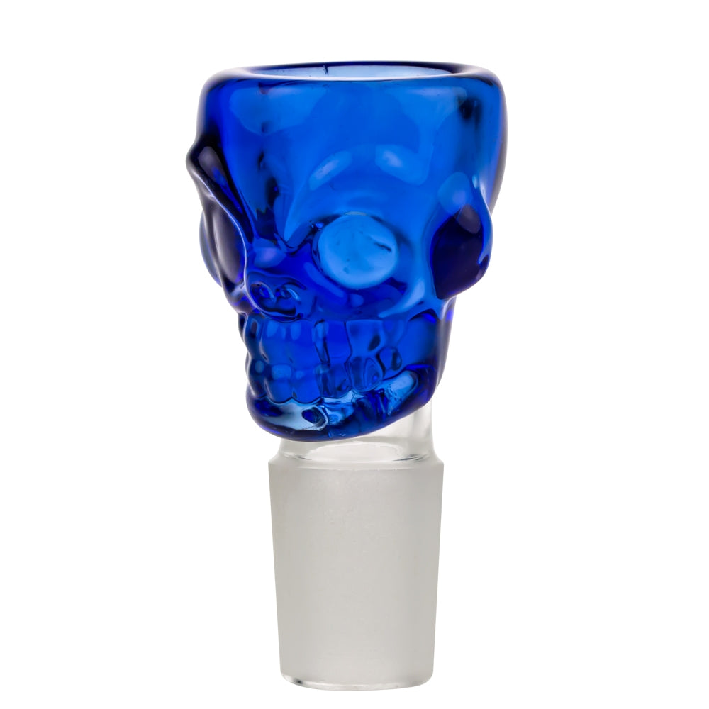 Colored Glass Skull Bowl | Small | Blue | 18.8mm