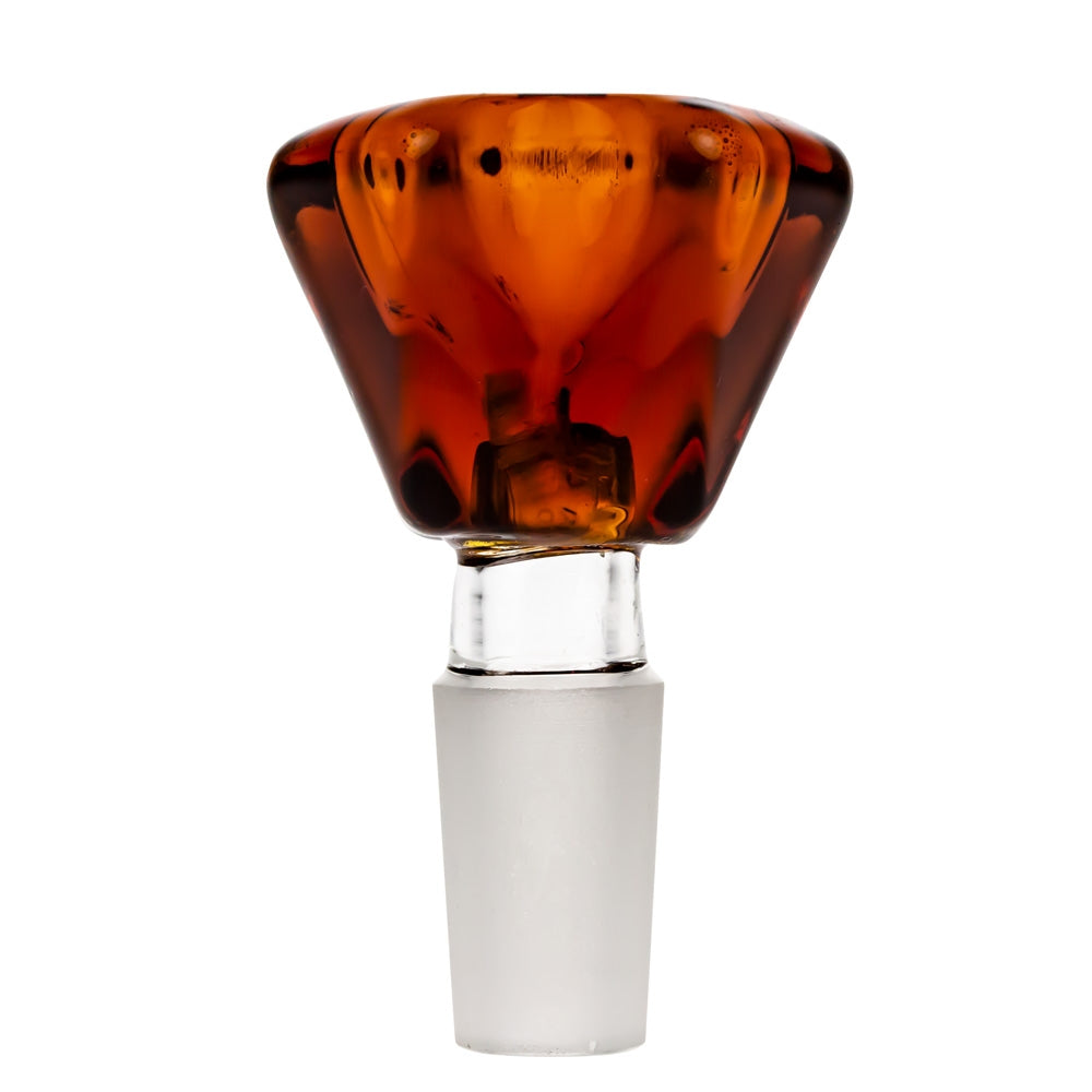 Glass Diamond Herb Bowl | Amber | 14.5mm