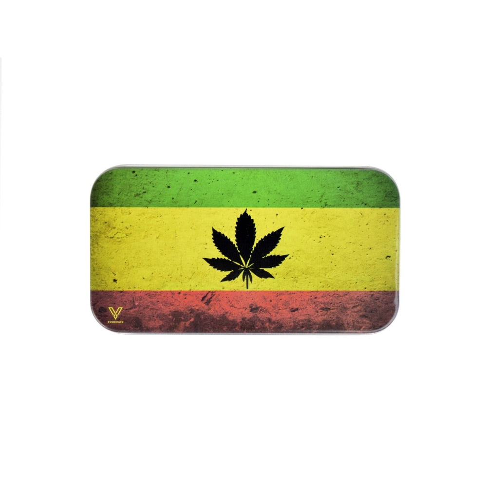 V Syndicate Syndicase Tin Box | Rasta Leaf