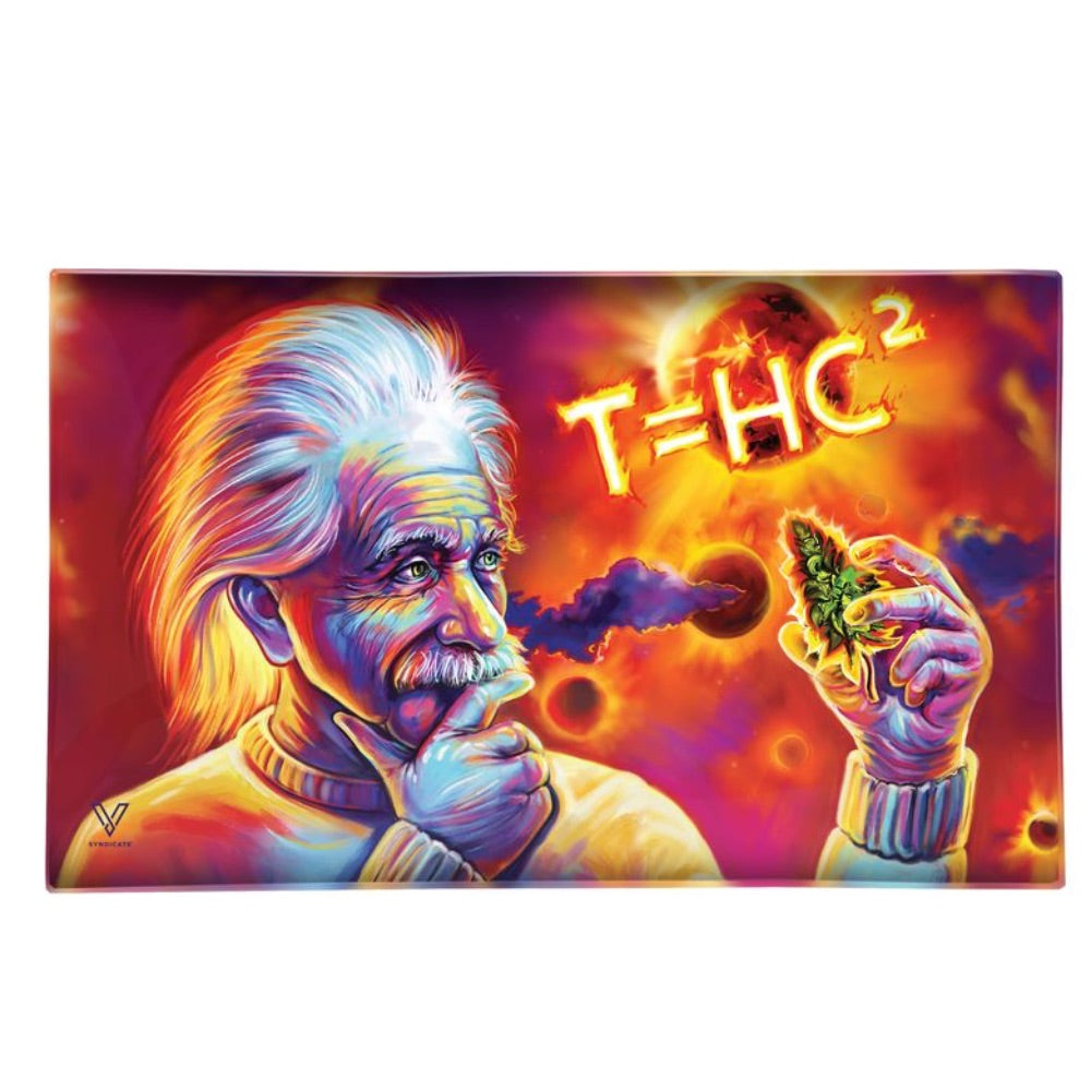V Syndicate Large Glass Rolling Tray | T=HC2 Einstein Solar Diesel
