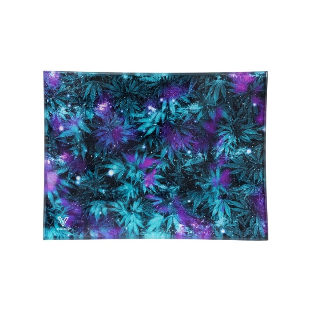 V Syndicate Small Glass Rolling Tray | Cosmic Chronic